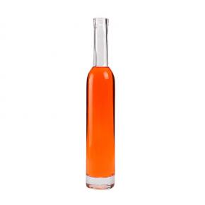 Empty Clear Round 500ml Glass Wine Bottle with Cork Cap