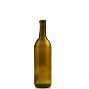 High quality empty 750ml amber burgundy bordeaux red wine glass bottle weight