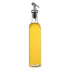 Clear glass container glass bottle for vinegar oil with lid