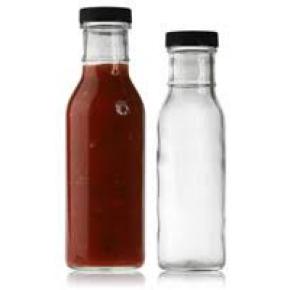 12 oz. Ring Neck Clear Glass Sauce Bottle w/ 38-400 continuous thread neck finish - 副本 - 副本
