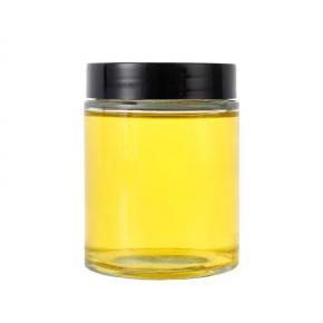 Best seller 8 oz straight round clear glass jam glass honey jars gold metal lid envases de vidrio para miel