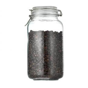 Food Packing Glass Jar Clip Top Storage Jar Clear Glass Container price