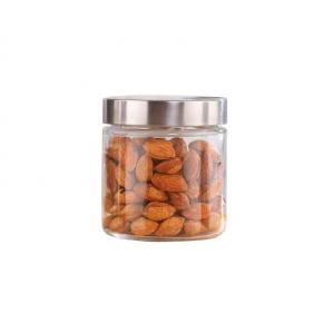 Glass container food storage containers jars with metal covers