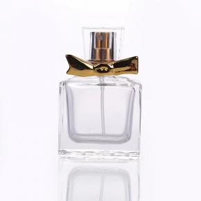 Custom Empty Refillable Square Atomizer Glass Perfume Bottle 30ml