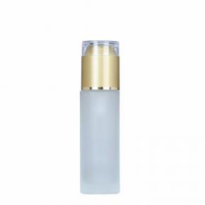 Cosmetic industry 60ml glass airless pump bottle for lotion packing 2 oz Skin Care Cream glass bottle