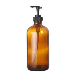 Empty Amber Glass Pump Bottles Pump Bottles Refillable Containers for Essential Oils Cleaning Products Lotions Aromatherapy