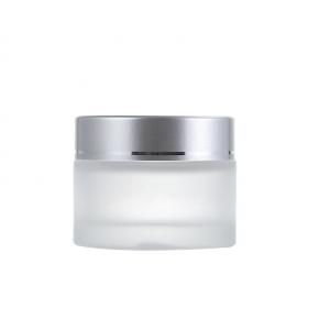  Frosted glass cosmetic cream jar bottle container with cap