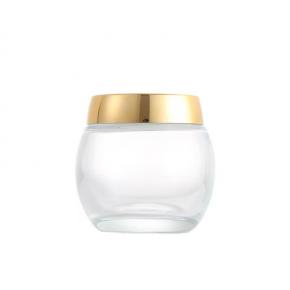 Flint 4 oz oval cream use glass cosmetic jar with lid