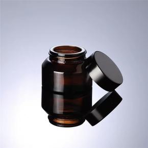 50ml amber glass container jar with ABS Lidv